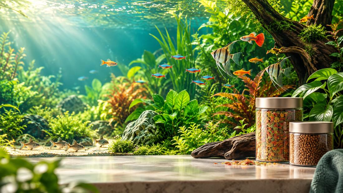 Custom concept artwork for Tri-County Tropicals: aquatic and pet retail presentation